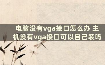 电脑没有vga接口怎么办 主机没有vga接口可以自己装吗